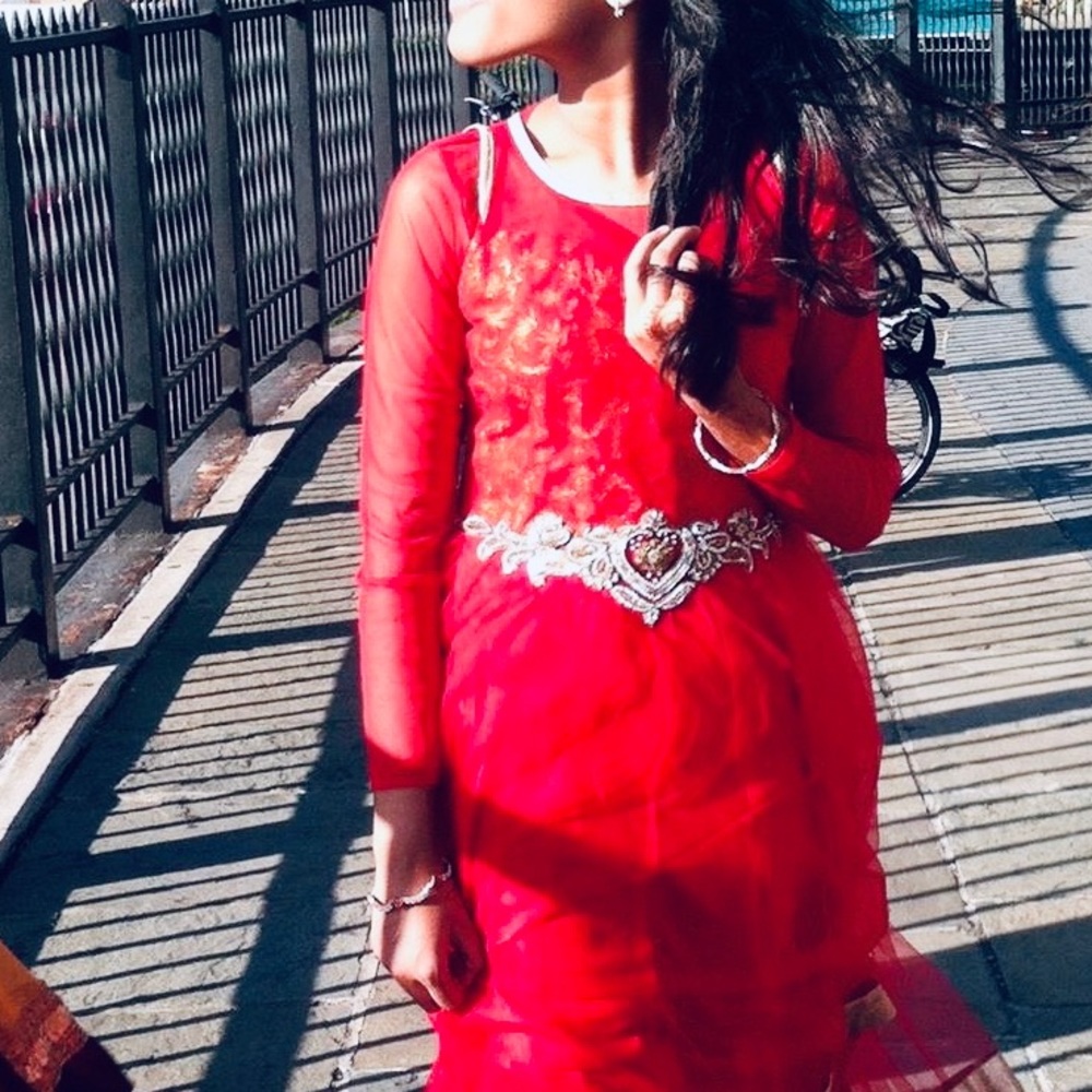 Elegant Desi Red Ballroom Dress ❤️❤️✨